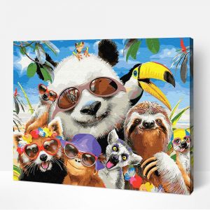 Állati banzáj számozott kifestő