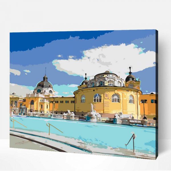 Széchenyi fürdő számozott kifestő