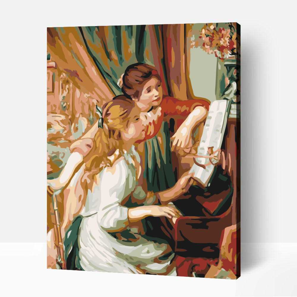 A fiatal lányok zongorán - Pierre Auguste Renoir